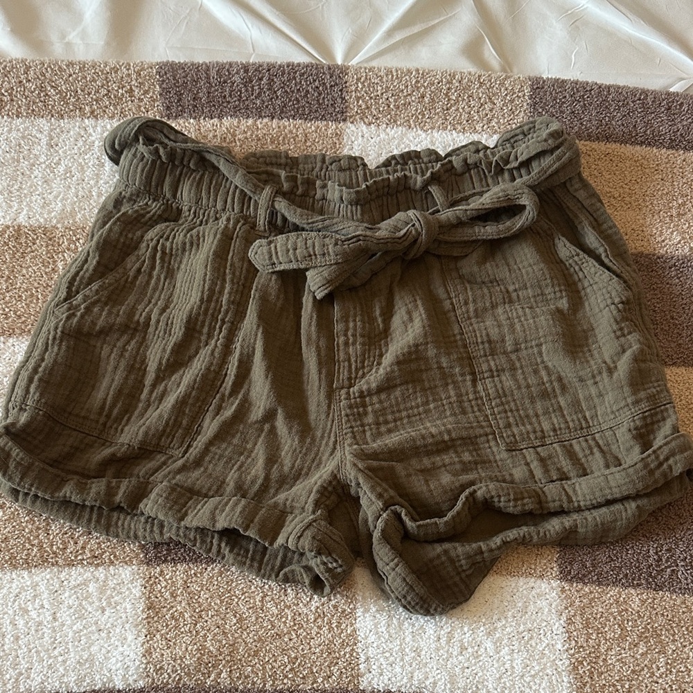 Aerie High Waist Olive Shorts